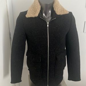 Slate & Stone Mens Sherpa collar coat medium